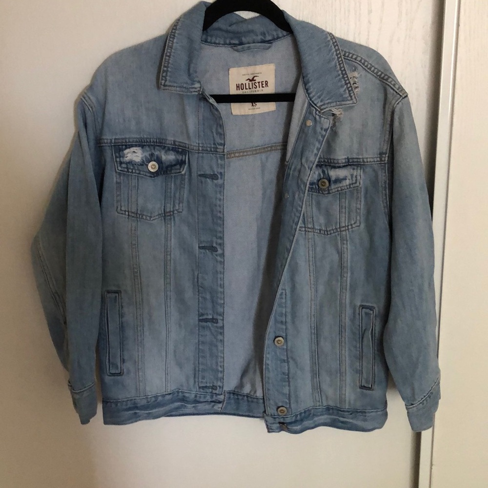 Hollister Oversized Distressed Denim Jacket